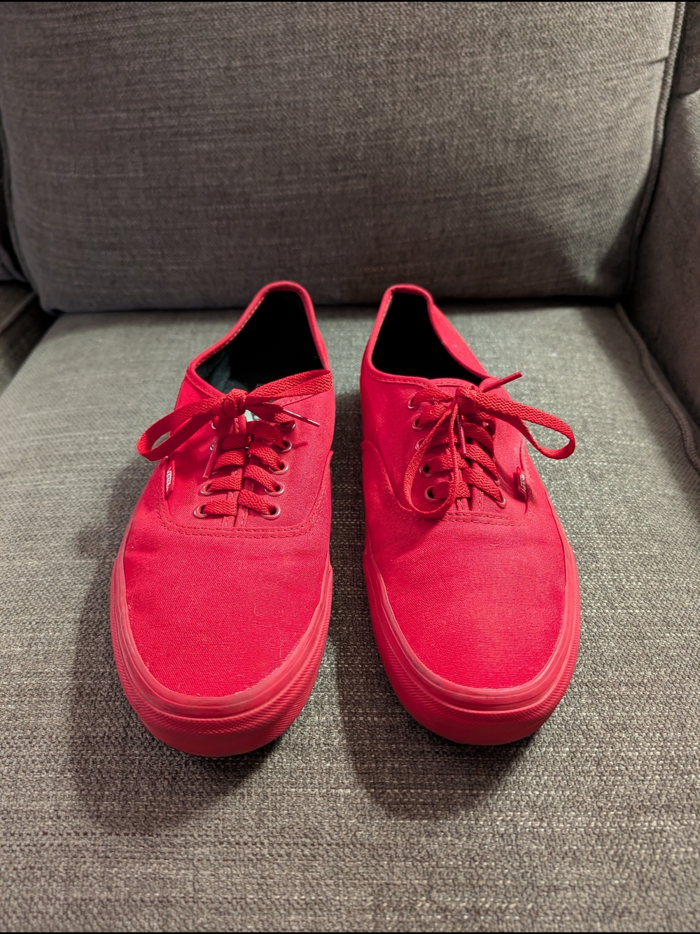 Vans Low-Top Canvas Sneakers in Bright Red